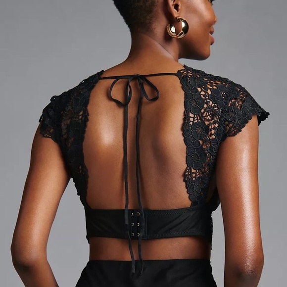 NWT The Alandra Cap-Sleeve Lace Bralette By Anthropologie 2X - Picture 5 of 5
